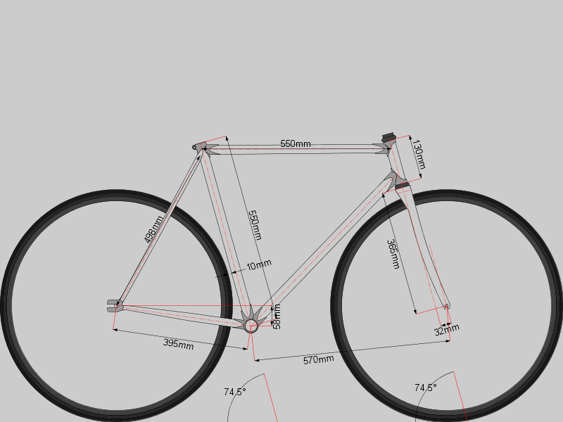 Prototype V1.0 Lugged Track frame