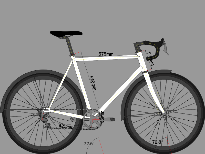 Surly inspired Cross Check -based custom geo for 89 inseam/ 183 tall guy for Touring&FGCX