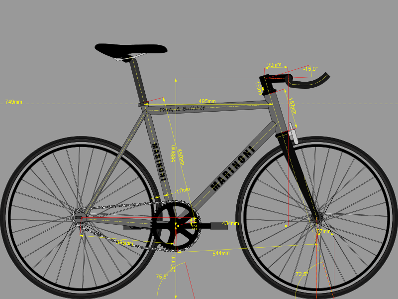 Marinoni 7 (49cm st, 49.5cm TT, 90mm stem, 30rake)