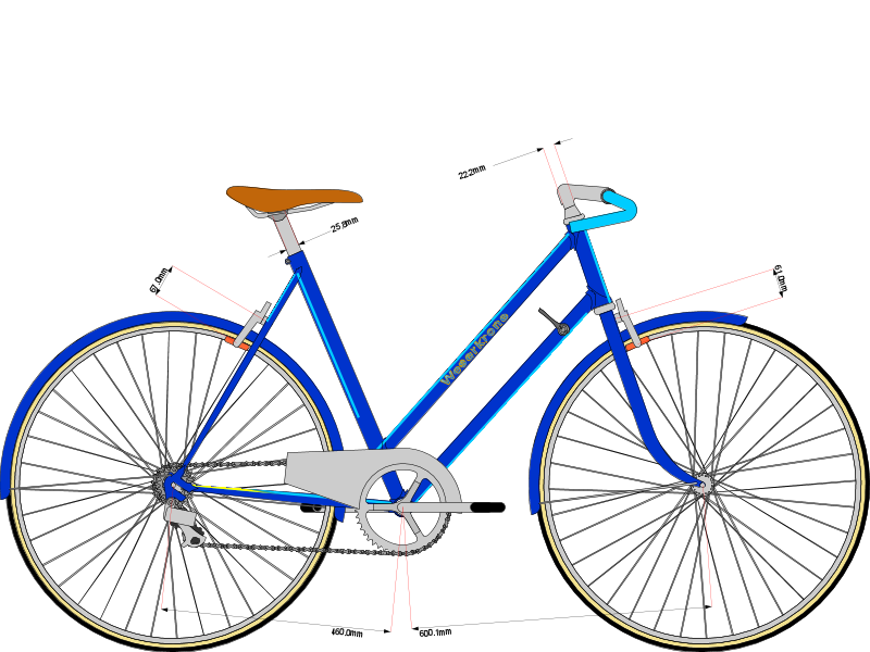 Weserkrone Damen-Sportrad (azzurro)